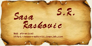 Saša Rašković vizit kartica